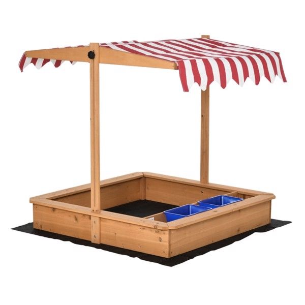Kids Wooden Sandbox