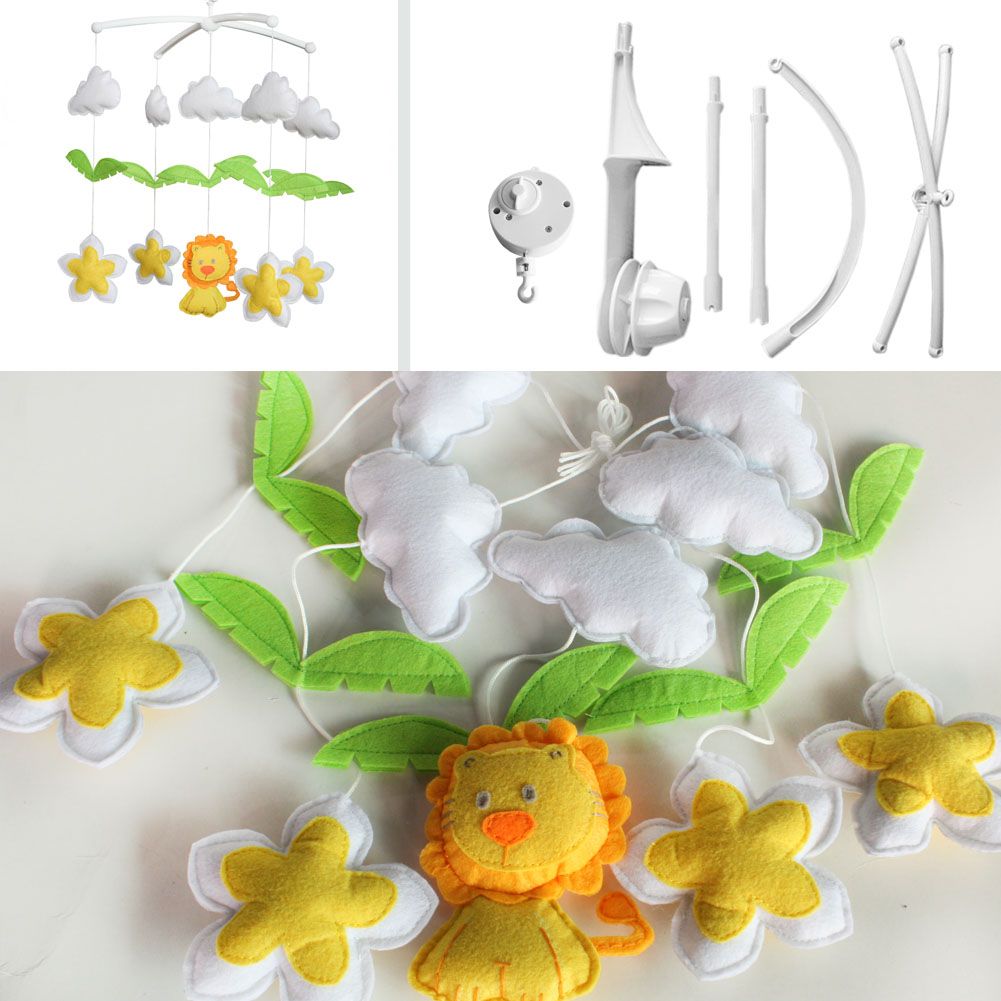 [Cute Lion and Flowers] Hanging Baby Toys, Colorful Decor, Crib Mobile