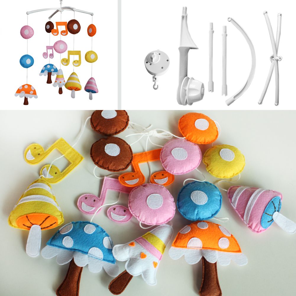 Crib Mobile, Baby Musical Mobile, [Colorful Music Mushroom Hut], Exquisite